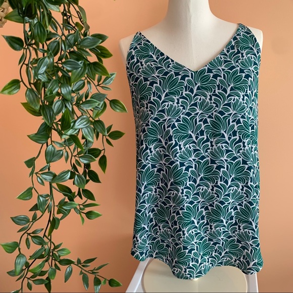 LOFT Tops - LOFT green leaf tank